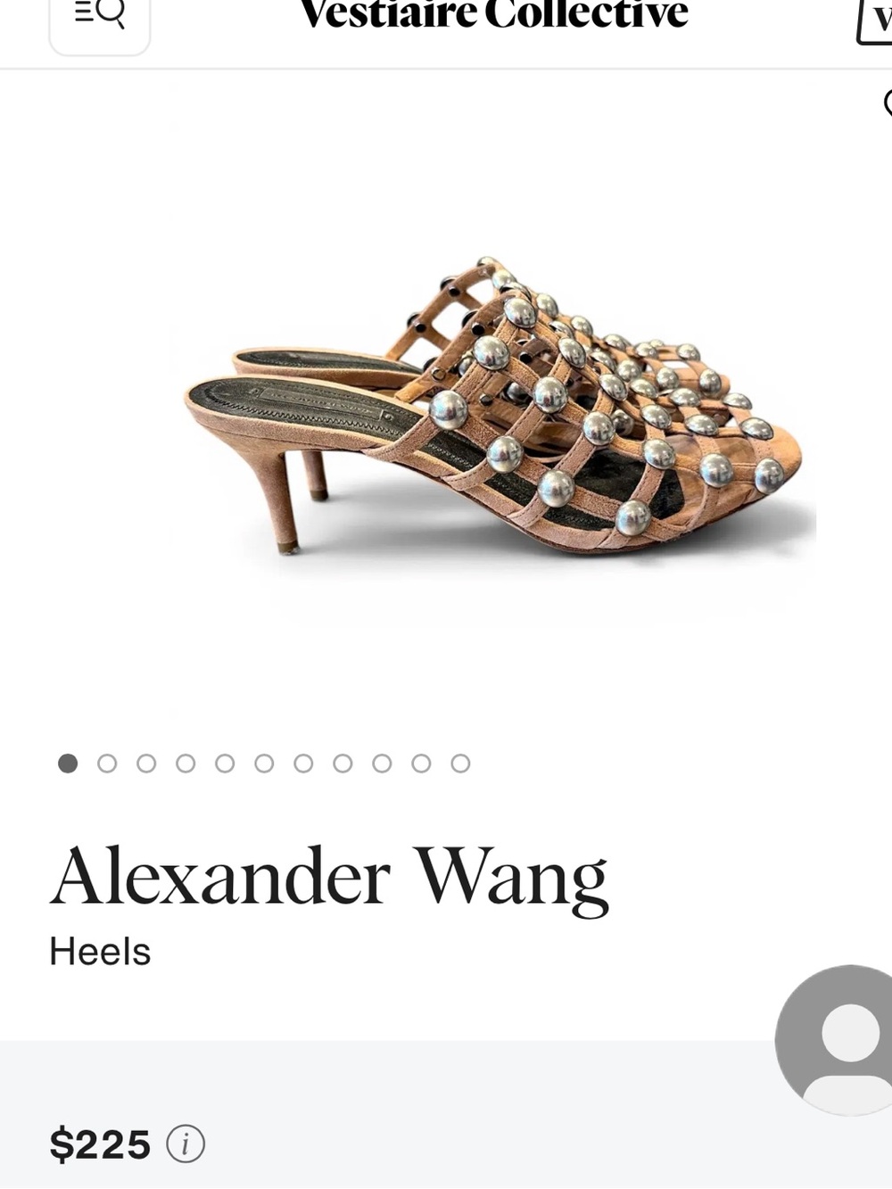 NWT Alexander Wang Tan Suede Studded Mule Heels took off tag on bottom size 7